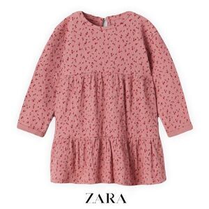 ZARA Kids | Pink | TEXTURED FLORAL DRESS
